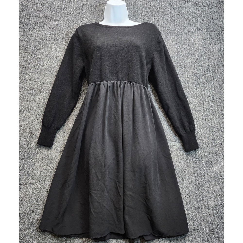 Sundance Jillian Womens Merino Wool Silk Mixed Media A-Line Boho Midi Dress XL